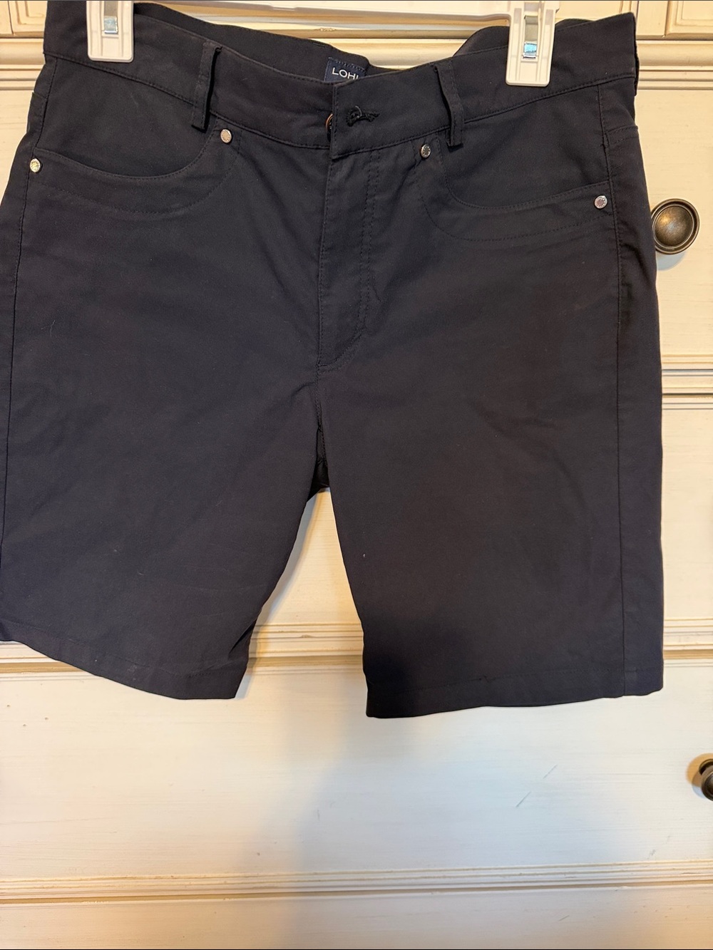 LOHLA Women’s Flat-Front Black Casual Shorts